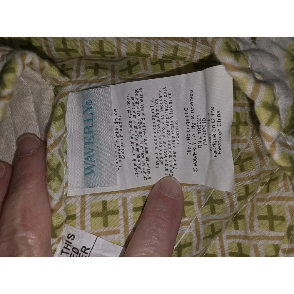 Waverly Emma's Garden Quilt Twin Size 1 Sham And Bed Skirt Shabby Chic 68x86